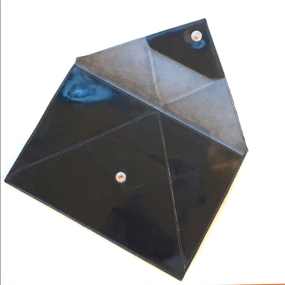 La Bagagerie patent leather envelope clutch